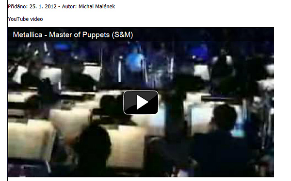 Video output on the website
